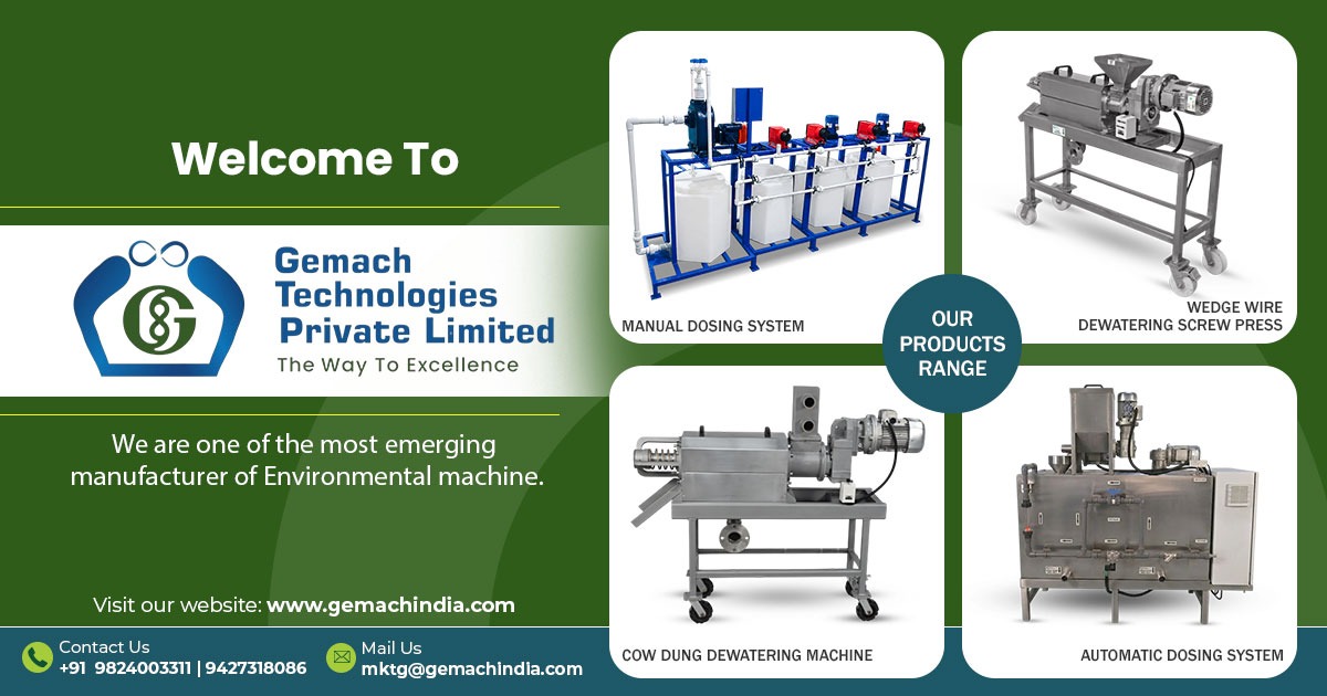 Logo or representative image of Gemach Technologies Private Limited, a company specializing in environmental machinery and wastewater management