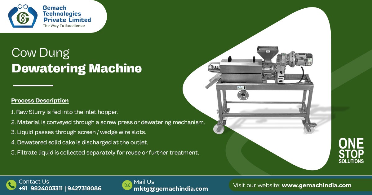 Advanced Cow Dung Dewatering System in Maharashtra
