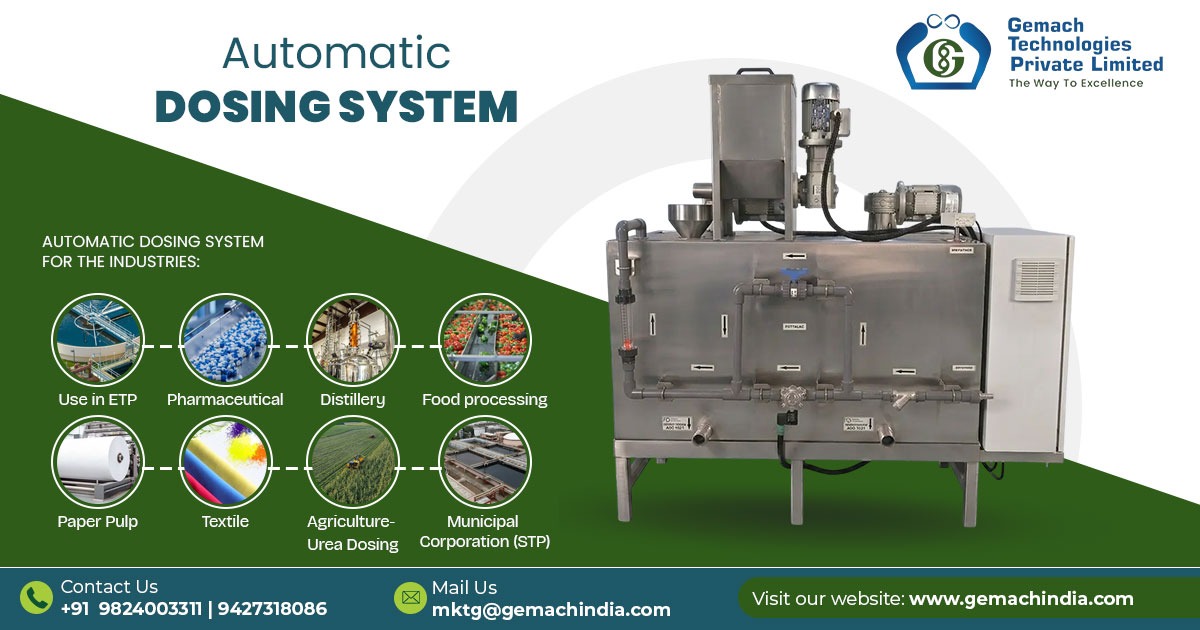 Automatic Dosing System Manufacturer In Gujarat | Gemach Technologies Private Limited